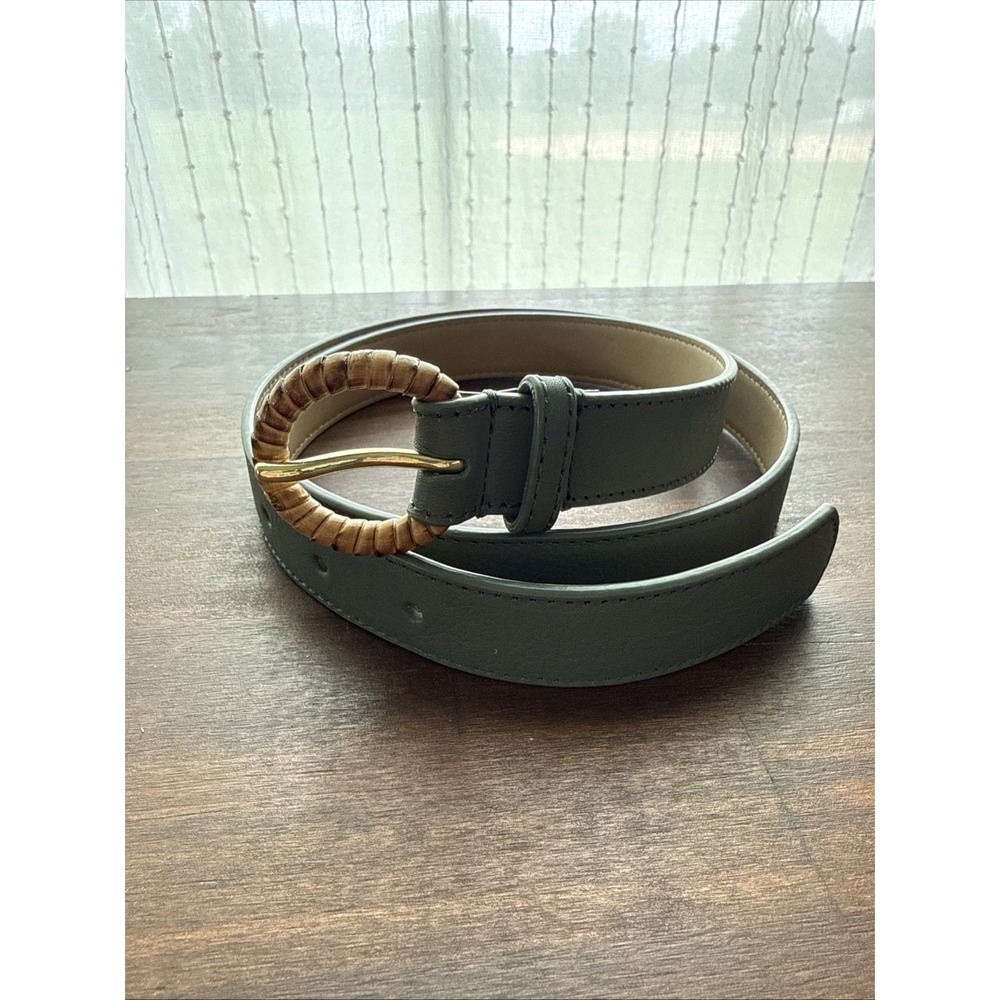 Talbots Leather Belt Sage Green Small